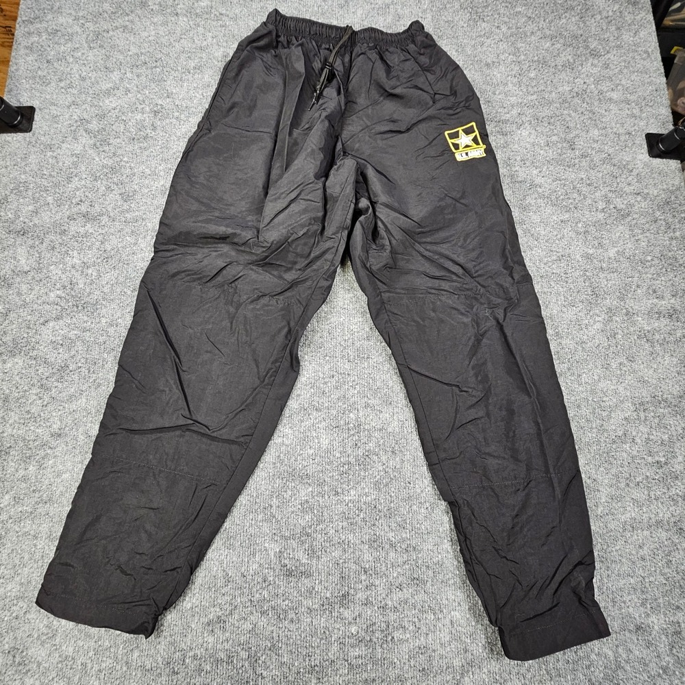 US Army APFU Physical Fitness Uniform Nylon Track Pants Black Medium Short